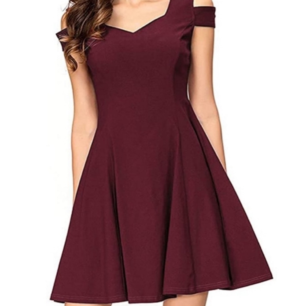 InsNova Cold Shoulder Cocktail Dress